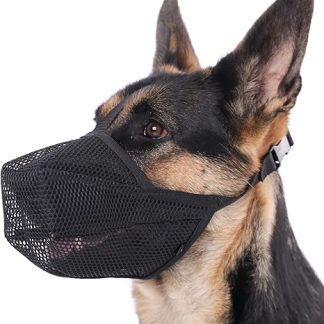 Dog Muzzle Soft Mesh Muzzle for Small Medium Large Dogs, Adjustable Puppy Muzzles for Catching Biting, Licking and Chewing, Allows Panting and Drinking