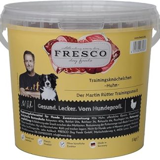 FRESCO Dog Martin Rütter Training Ankle Chicken 1 kg Grain-Free & Sugar-Free Dog Treats 100% Fresh & Natural Ingredients for Reward, Training and as a Snack