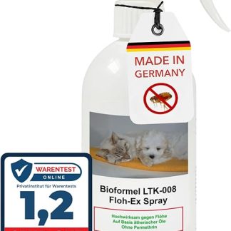 Biodelta Anti Flea Spray 1L for Dogs and Cats - Flea Ex Ambient Spray Pet Dog Fleas Cat Fleas Fight Against Acute Infestation & Preventive - Fleas Spray Home Furniture Bed - Highly Effective