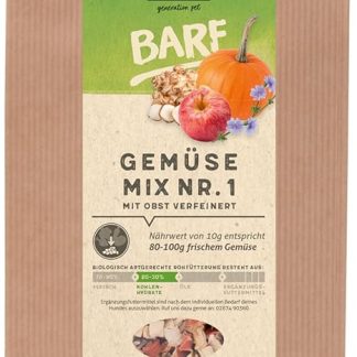 GRAU The Original – Dry Vegetable Mix with Fruit for BARF for Dogs – Mix No. 1 – Pack of 1 (1 x 500 g), Supplementary Feed for Dogs