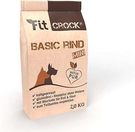 cdVet Fit-Crock Dry Basic Beef Mini Dog Food, 10 kg, Grain-Free