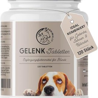 Joint Tablets for Dogs with MSM, Green-Lipped Mussel, Devil's Claw, Glucosamine & Hyaluronic - 120 Joint Tablets for Dogs - High Acceptance by Dogs Thanks to Small Tablets
