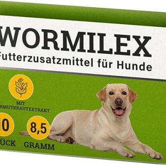 ADEMA NATURAL® Wormilex - Worm Treatment Secondary for Dogs - Worm Agent Secondary Tablets - Vegetable Formula without Additives - Food Additives Dog - Pack of 10