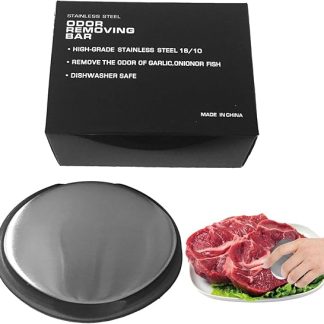 Steel Soap - Effective Odour Remover for Kitchen | Deodorising Metal Soap for Eliminating Unpleasant Odours of Garlic Onions, Reusable Kitchen Aid for Sinks Household