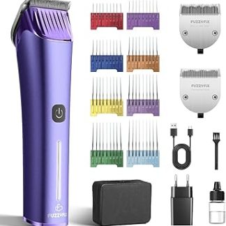 FuzzyFix Professional Dog Hair Clipper, Purple