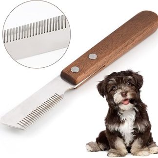 onebarleycorn Trimming Knife for Dogs, Dog Trimming Knife, Grooming Knife, Undercoat Trimming Knife, Rough Hair for Dogs, Terrier, Dachshund, Right-Handed
