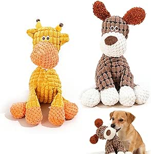 Fubsta Pack of 2 Dog Toy, 2026 New Dog Toy, Indestructible, Squeaky Dog Toy, Soft Puppy Toy for Small, Medium and Large