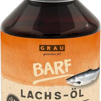 GRAU - The Original Salmon Oil with Important Omega 3 and Omega 6 Fatty Acids, Supports Skin and Coat, Pack of 1 (1 x 200 ml), Supplementary Feed for Dogs and Cats