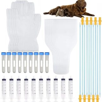 BOW CALICO Set of 10 Dog Breeding Kit, Artificial Insemination Kit, Dog Breeding Kit for Small and Medium Pets