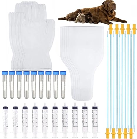 BOW CALICO Set of 10 Dog Breeding Kit, Artificial Insemination Kit, Dog Breeding Kit for Small and Medium Pets