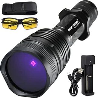 DARKBEAM UV Flashlight 365nm Black Light - Woods Lamp 20W High Power UV Light with Filter - Detector for Animal Urine and Leaks, Search for Stones/Scorpions - Resin Curing