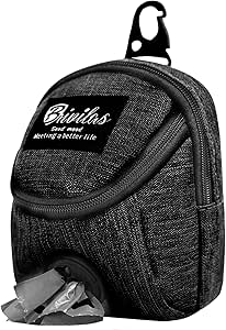 Yoosso Waste Bag Dispenser for Dogs, Food Bag Dog Training Treat Bag Multifunctional with Waste Bag Dispenser Treat Bag Dog Treat Bag for Walking Dog Training (Black)