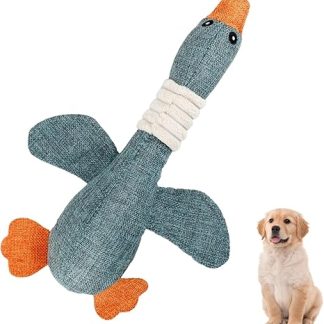Indestructible Dog Toy, Anti-Stress Duck for Dogs, Toy Dog, Indestructible Dog Toy, Puppy Toy, Dog Toys, Cuddly Toy Goose for Aggressive Chewers, Small, Medium, Large Dog (Blue)