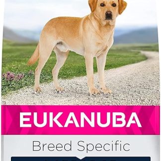 Eukanuba Breed Specific Dog Food - Dry Feed in a Chicken Flavour Specially Designed for Adult Labrador Retrievers, 12 kg