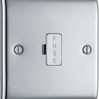 BG Electrical NPC54 Nexus Metal Polished Chrome 13A Unswitched Fused Connection Unit