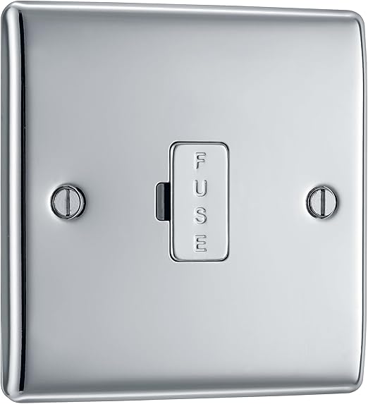 BG Electrical NPC54 Nexus Metal Polished Chrome 13A Unswitched Fused Connection Unit