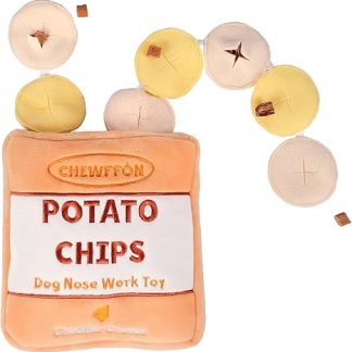 CHEWFFON Dog Toy, Interactive Intelligence Toy for Puppies and Dogs - Puzzle and Foraging Training with Potato Chip Design (Potato Chips)