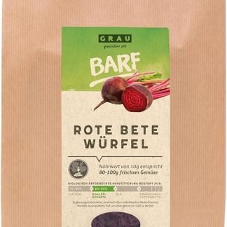 GRAU The Original – Dried Vegetables for BARF for Dogs – Beetroot Cubes, Pack of 1 (1 x 1.2 kg), Supplementary Feed for Dogs