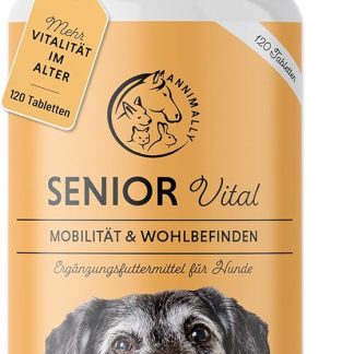 Annimally Senior Vital 120 Joint Tablets for Dogs with MSM, Ginger, Frankincense, Spirulina Mobility and Wellbeing for Joints, Cartilage & Connective Tissue Tablets