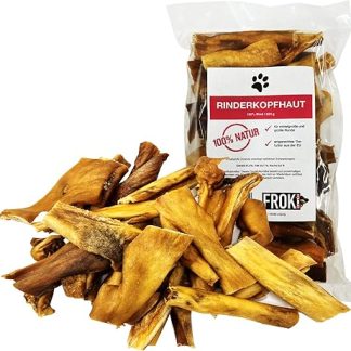 FROKI Premium Beef Scalp for Large and Small Dogs 500 g 100% Beef 100% Natural Food Snack Dog Treats Chew Snack Dental Care No Additives