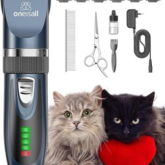 oneisall Cat Clippers Quiet Hair Trimmer for Cats Long Hair Cat Razor for Long Hair Cats 2 Speed (Blue)