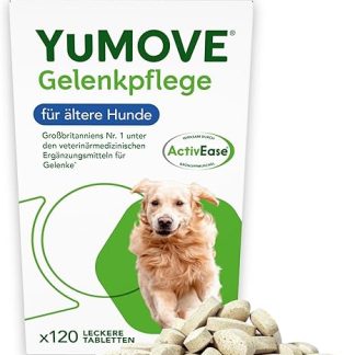 YuMOVE Green-lipped Mussel Dog Joint Tablets - 120 Tablets - Joint Tablets Dog - For Older Dogs from 8 Years - Mobility and Joint Function with Omega-3, Glucosamine, Chondroitin and Vitamin E