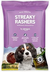 by Amazon - Streaky Rashers Dog Snack, 85 g