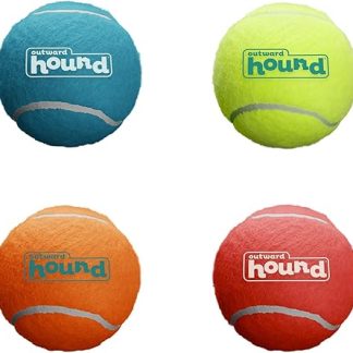 Outward Hound Squeaker Ballz - Hundespielzeug zum Apportieren - Größe S - 4er-Pack