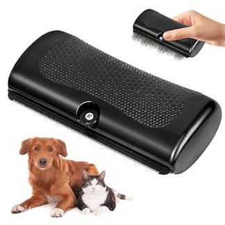 ESYFOR Fellwunder Dog Brush Short Hair Small Plastic Deshedding Brush Pet Hair Removal Comb with Comfort Handle for Dogs, Cats, Rabbits, Horses