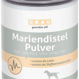GRAU - The Original 100% Pure Milk Thistle Powder, Protects the Liver, Contributes to Cell Renewal, 1 Pack (1 x 225 g), Supplementary Feed for Dogs