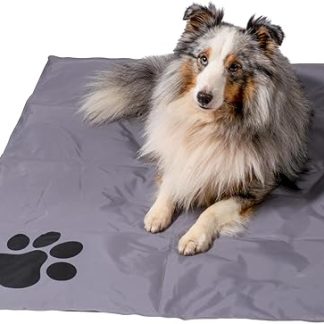 dobar® 60422 Cooling Mat for Dogs - Dog Cooling Mat for Dogs & Cats - Self-Cooling Mat for Pets - Dog Blanket with Cold Gel Filling - Cooling Blanket - 99.5 x 70 cm - Grey