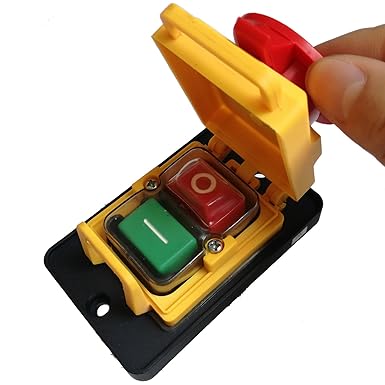 Kedu KJD22 4 IP54 250 VAC 12(10)A 5E4 On/Off 4 Pin Electromagnetic Push Button Circuit Breaker Machine Switch TUV