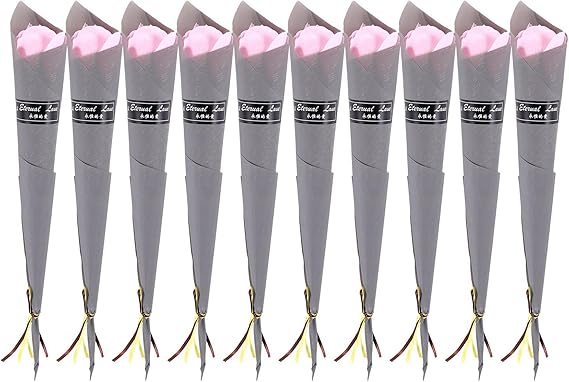 Pack of 10 Single Rose Simulation Korean Rose Soaps Individual Artificial Soaps 2