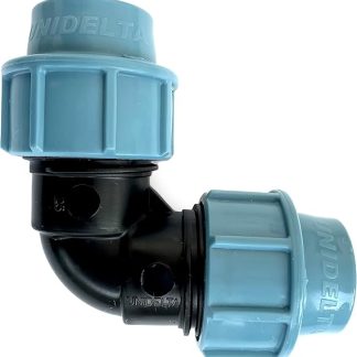 UNIDELTA Clamp Connector Angle 90° 16 Bar for Water Pipe Drinking Water Coupling PE Pipe Connector for Hoses in Irrigation System Clamp Fitting Bow Plastic Coupling Water Pipe 20 x 20 mm