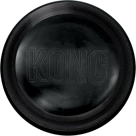 KONG Extreme Flyer - Durable Throwing Disc - Dog Toy Made of Soft Natural Rubber for Fetch - For Large Dogs