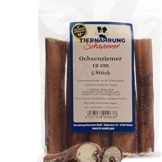 Tiernahrung Schwenner Ox Chew for Dogs - 12 cm Large Chew Items - Pack of 5 for Long-Lasting Chewing Fun