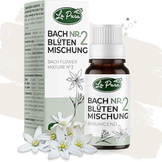 LaPura Bach Flowers No. 2 - Calming Agent for Dogs and Cats for Anxiety, Noise, Stress, New Year's Eve, Strengthen Courage, Confidence & Confidence, Natural Globules for Soothing, Bach Flowers for