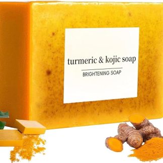 Turmeric Kojic Acid Cleansing Soap, Turmeric Soap Bar for Face & Body, Turmeric Kojic Acid Soap Bar, Tumeric Soap, Kojic Acid and Turmeric Cleansing Pads, Kojic Acid and Turmeric Soap (1 Piece)