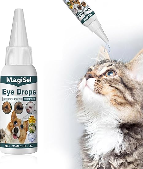 MagiSel Special Eye Drops for Dogs and Cats 30 ml, Eye Drops for Dogs & Cats with Colloidal Silver, Eye Drops Colloidal Silver Dog, Eye Care - Itching, Irritation, Tear Spots