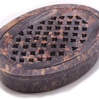 Soapstone Soap Dish & Drainer 11 x 8 cm Classic Oval