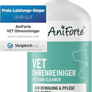 Aniforte Vet Chamomile Ear Cleaner 250Ml – Ear Cleaner – Nourishes and soothes Rapid Action for Dogs and Cats – Gentle Solution without alcohol – Natural product for Animals