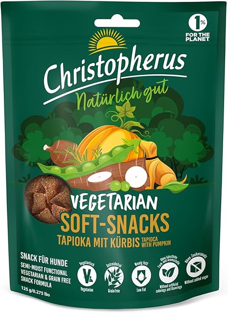 Christopherus Vegetarian Soft Snack Tapioca with Pumpkin, 125 g