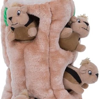 Outward Hound Plush Dog Toy Hide-A-Squirrel Squeaky Puzzle - Squirrel Hide and Seek for Dogs, XL
