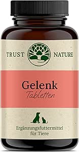 Trust Nature Joint Tablets for Dogs Green-lipped Mussel, Glucosamine, Devil's Claw, Brewer's Yeast, Turmeric, MSM, Vitamin C, Ginger, Bioactive Collagen Peptides, 120 Chewable Tablets, Made in Germany