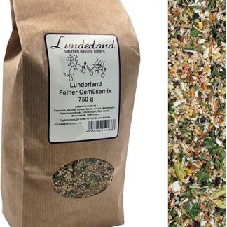 Lunderland Fine Vegetable Mix, 750 g, Supplementary Feed for Dogs and Cats, A Grain-Free Vegetable Mix for Meat Meal