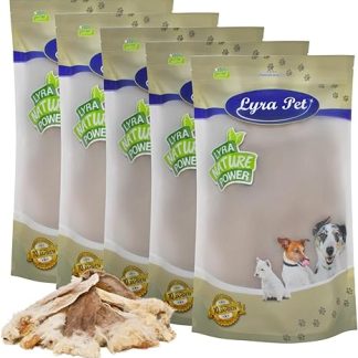 Lyra Pet® 5 kg Rabbit Ears with Fur Natural Chew Snack Protein Rich Treat for Dogs Well Tolerated & Intestinal Cleansing Nutrient Rich Chewing Pleasure Gently Dried