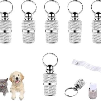 Pack of 6 Personalised Address Tags for Dogs Cats, Address Tags Dog, Dog Collar Pendants, Address Tags Cat, for Pets, Cats, Dogs