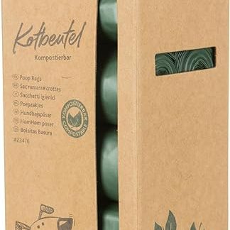 TRIXIE Dog Waste Bags - Compostable - 10 Rolls of 10 Sheets - for Daily Walks - Forest Green - 23476