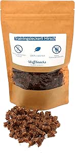 Grain-Free Dog Treats from Deer, 500 g, Training Snacks Hypoallergenic, 100% Natural & Sugar-Free Training Hats, Treats for Dogs, Dog Treats by WuffSnacks