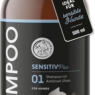 Annimally Sensitiv Plus Shampoo - Natural Dog Shampoo for Sensitive Dogs & Puppies, Gentle & pH Neutral Cleaning with Coconut Oil, Silicone, Parabens & Artificial Fragrances - 500 ml